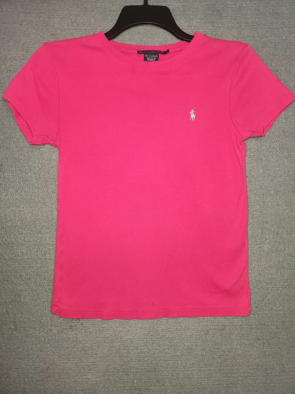 Ralph Lauren Women's Pink Crewneck Polo Tee #367